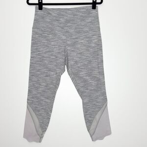 Lululemon Wunder Under High Rise Crop Leggings Scallop Hem Women's Size 10